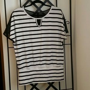 Maurices, mesh/button back tee
